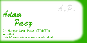 adam pacz business card